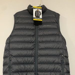 Eddie Bauer M Gray Microlight Down Vest
